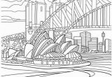 Bridge Coloring Pages for Kids Sydney Opera House and Harbour Bridge Coloring Page