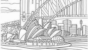 Bridge Coloring Pages for Kids Sydney Opera House and Harbour Bridge Coloring Page