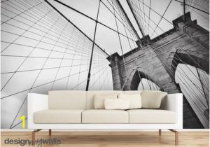 Brooklyn Bridge Black and White Wall Mural Brooklyn Bridge Full Wall Mural Self Adhesive Removable