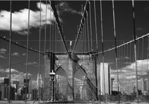 Brooklyn Bridge Black and White Wall Mural Brooklyn Bridge Stein Mural Wallpaper