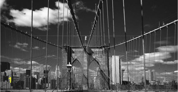 Brooklyn Bridge Black and White Wall Mural Brooklyn Bridge Stein Mural Wallpaper