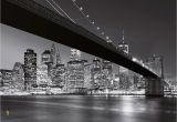 Brooklyn Bridge Black and White Wall Mural Fototapete Brooklyn Bridge Ny 8 Teilig 366×254 Cm