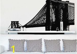 Brooklyn Bridge Black and White Wall Mural Stickerbrand Wall Decals Maps & More Nyc Brooklyn Bridge
