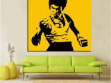 Bruce Lee Wall Mural Hd Print Pop Art Famous Bruce Lee Oil Painting On Canvas Art Kungfu