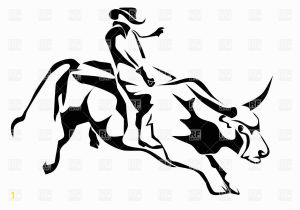 Bucking Bull Coloring Pages Bull Riding Silhouette Of Cowboy and Bull Vector Image – Vector