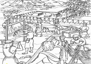 Building the Temple Coloring Pages Moses and the israelites Build the Tabernacle Coloring Page This