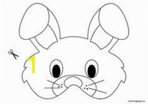 Bunny Mask Coloring Page 118 Best Mask for Kids Images