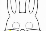 Bunny Mask Coloring Page Bunny Mask