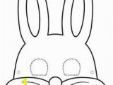 Bunny Mask Coloring Page Bunny Mask