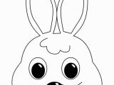 Bunny Mask Coloring Page Bunny Mask