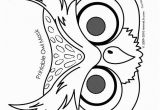 Bunny Mask Coloring Page Owl Cute Printable Halloween Animal Paper Masks Mask