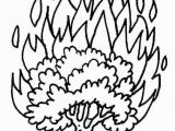 Burning Bush Coloring Page Burning Bush Coloring Page