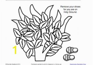 Burning Bush Coloring Page Faith Filled Freebies Burning Bush Printable Instead Of