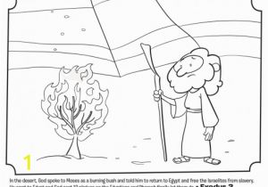Burning Bush Coloring Page Moses and the Burning Bush Bible Coloring Pages