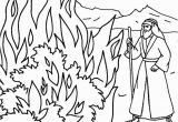 Burning Bush Coloring Page Printable Moses Coloring Pages for Kids