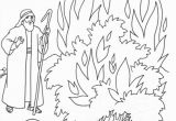 Burning Bush Coloring Page the Call Of Moses Colouring Pages