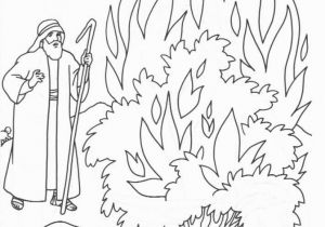 Burning Bush Coloring Page the Call Of Moses Colouring Pages