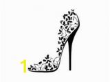 Butterfly High Heel Shoe Mural Vinyl Wall Art Black 130 Best Shoes Images