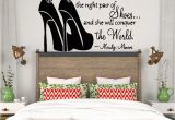 Butterfly High Heel Shoe Mural Vinyl Wall Art Black Art Bedroom Wall Sticker Words Inspirational Quote Merlin Monroe Shoes Fashion Home Decor Vinyl Decal Girl Room Mural New Lc068