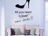 Butterfly High Heel Shoe Mural Vinyl Wall Art Black Art Bedroom Wall Sticker Words Inspirational Quote Merlin