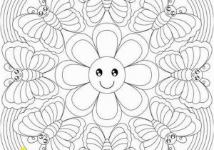 Butterfly Mandala Coloring Pages butterfly Rainbow Mandala to Color