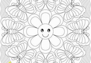 Butterfly Mandala Coloring Pages butterfly Rainbow Mandala to Color