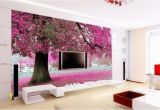 Buy Wall Mural Online 3d Wallpaper Bedroom Mural Roll Romantic Purple Tree Wall