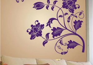 Buy Wall Murals Online India Stickerskart Wall Stickers Wall Decals Purple Vine Flower 5710 50×70 Cms