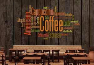 Cabin In the Woods Wall Mural Vintage Wallpaper 3d Retro Coffee Letters Wall Murals