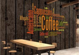 Cabin In the Woods Wall Mural Vintage Wallpaper 3d Retro Coffee Letters Wall Murals