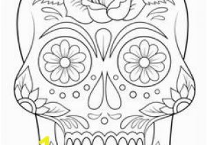 Calavera Mask Coloring Page Sugar Skull Coloring Pages