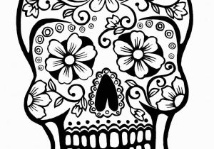 Calavera Mask Coloring Page Sugar Skull Coloring Pages