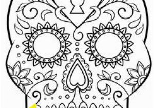 Calavera Mask Coloring Page Sugar Skull Coloring Pages