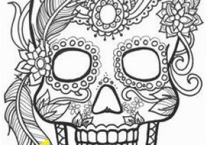 Calavera Mask Coloring Page Sugar Skull Coloring Pages