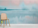 Calming Murals Lake Water Wallpaper Blue Watercolor Design