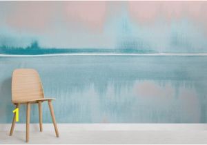 Calming Murals Lake Water Wallpaper Blue Watercolor Design