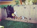 Calvin and Hobbes Mural Calvin and Hobbes Fence Painting Cool Stuff Pinterest