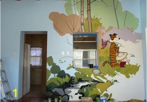 Calvin and Hobbes Wall Mural Calvin & Hobbes Art Pinterest