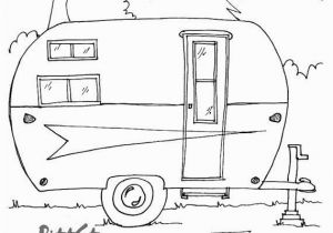 Camper Trailer Coloring Pages Camper Trailer Outline with Popular Trend