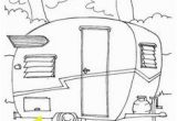 Camper Trailer Coloring Pages Instant Download Vintage Travel Trailer Printable Coloring Page