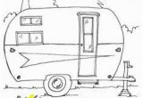 Camper Trailer Coloring Pages Instant Download Vintage Travel Trailer Printable Coloring Page