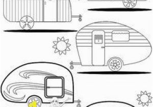 Camper Trailer Coloring Pages Instant Download Vintage Travel Trailer Printable Coloring Page