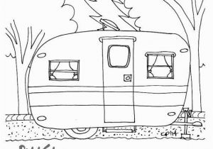 Camper Trailer Coloring Pages Instant Download Vintage Travel Trailer Printable Coloring Page