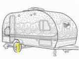 Camper Trailer Coloring Pages Instant Download Vintage Travel Trailer Printable Coloring Page