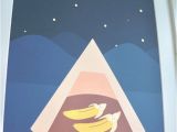 Camping themed Wall Murals Camping Bananas Print A3 Poster Bedroom Kids Room Living Room Wall Decor
