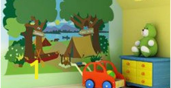 Camping themed Wall Murals Camping Room Decorations