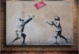Canvas Wall Art Murals 2019 Unframed Framed Mural by Banksy 2 Canvas Prints Wall Art Oil Painting Home Decor 24×36 From Mingfeng2018 $5 98