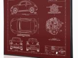 Car Crashing Through Wall Mural Volkswagen Beetle Laser Engraved Wall Art Engraved On Metal Acrylic or Wood Custom Car Art Poster Sign Great Car Gift