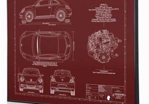 Car Crashing Through Wall Mural Volkswagen Beetle Laser Engraved Wall Art Engraved On Metal Acrylic or Wood Custom Car Art Poster Sign Great Car Gift