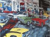 Car Murals for Walls This Wall Mural is A Tribute to the Age Of Muscle Cars and Features